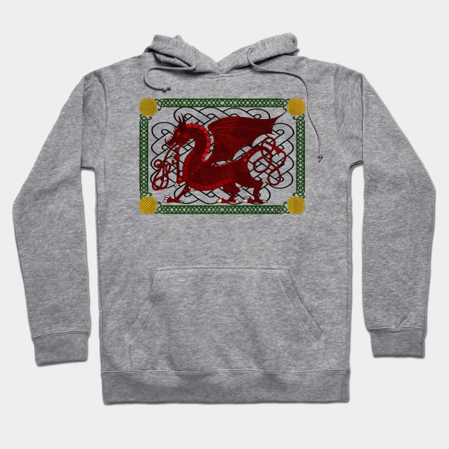 Welsh Dragon - Y Ddraig Goch Hoodie by Art of Arklin